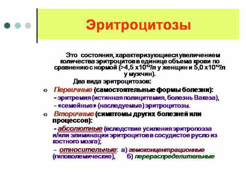 Эритроцитоз у женщин