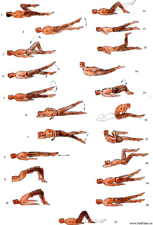 Варианты  гимнастики при поясничном остеохондрозе