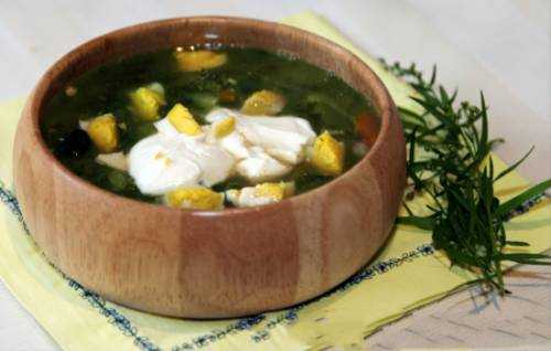 Суп из щавеля на курином бульоне – весенне